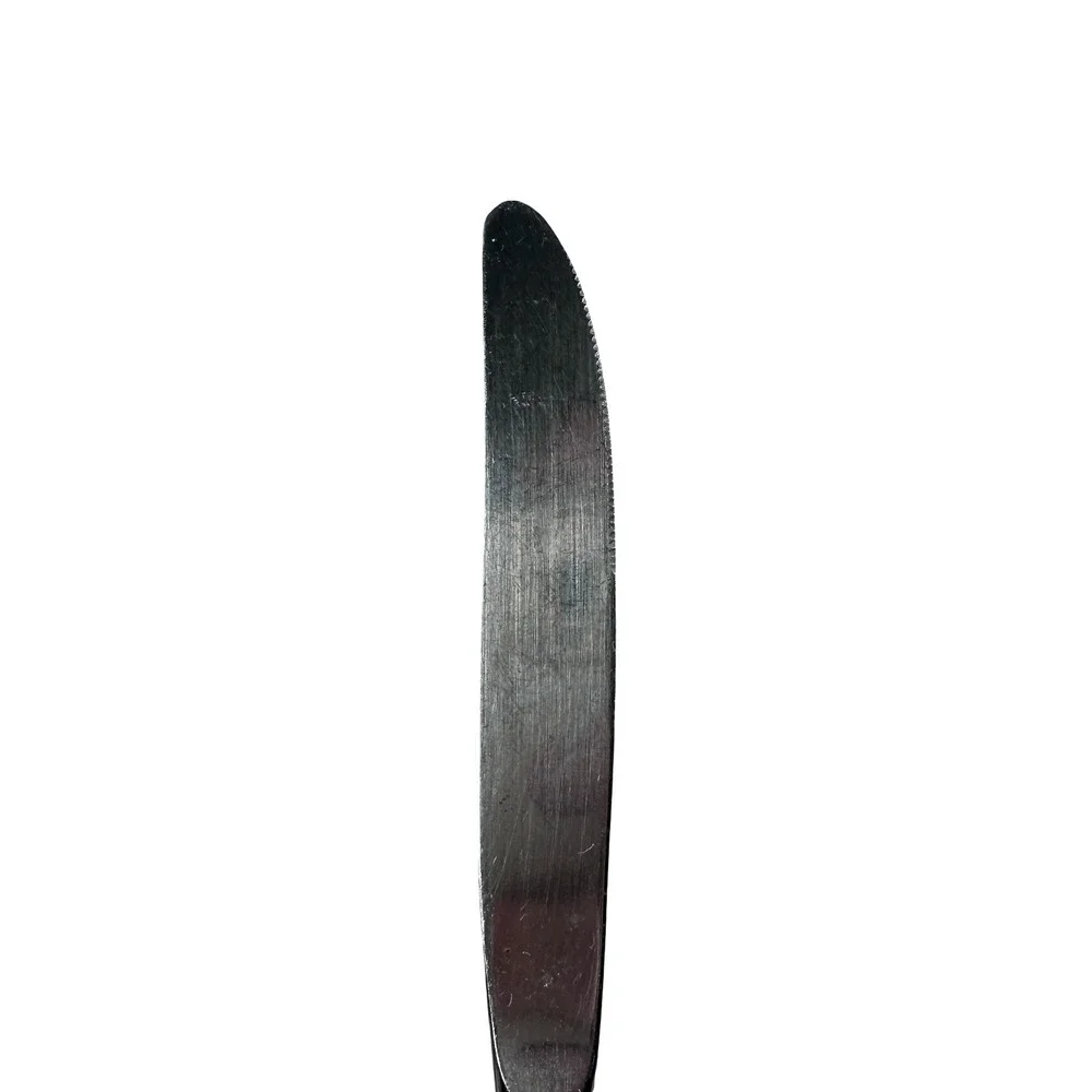 Lyon Queen's Fancy Stainless Steel‎ Dinner Knives Floral Scroll Pattern Set of 4